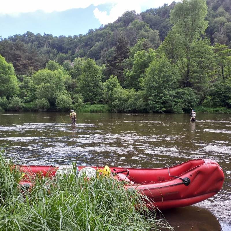 Séjour de pêche en canoë sur le haut Allier