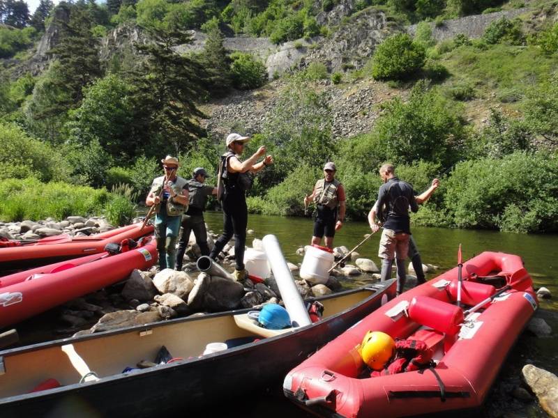 Séjour de pêche en canoë sur le haut Allier