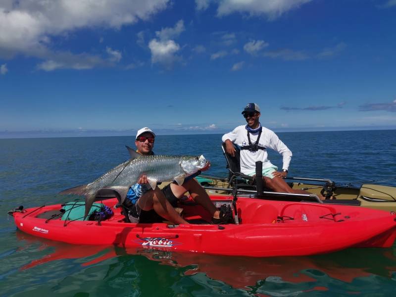 Pesca en kayak en Guadalupe