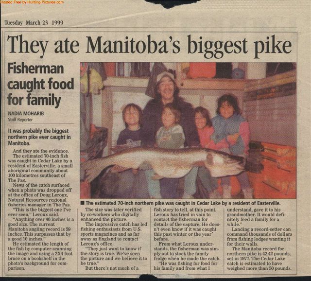 Les prétendants au record du monde du brochet au Canada