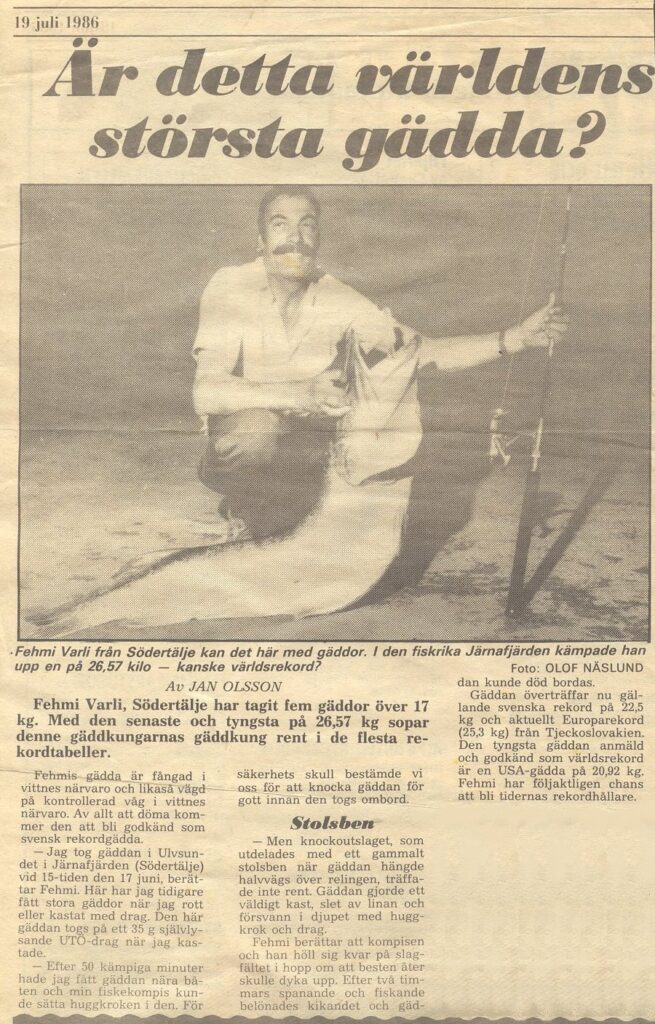 Brochet record Suède